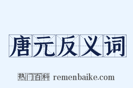 唐元反义词是什么意思的图片